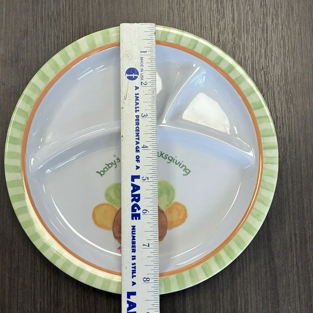 Pottery Barn Kids Baby’s First Thanksgiving Melamine 1 Child Place Setting Set